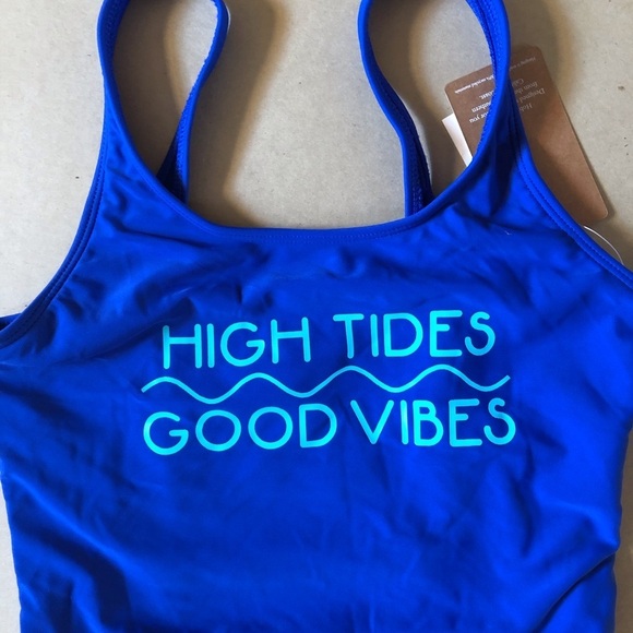 Hobie Girls Blue Onepiece Swimsuit - Picture 4 of 7